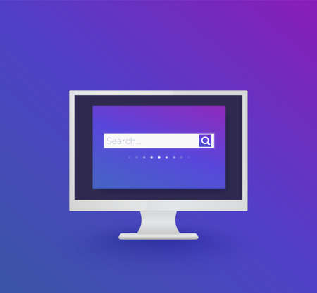 Search bar on screen, vectorのイラスト素材
