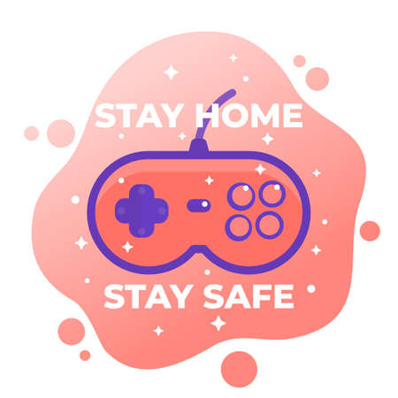 Stay home, stay safe, vector posterのイラスト素材
