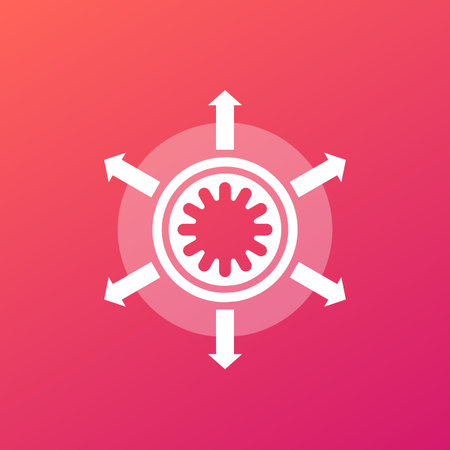 virus outbreak, spread vector icon
