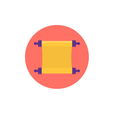 parchment roll icon on whiteのイラスト素材