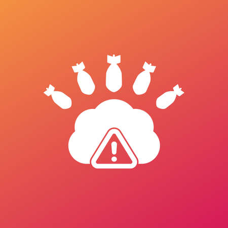 Hosting under DDoS Attack icon, vectorのイラスト素材