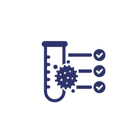 virus and test tube iconのイラスト素材