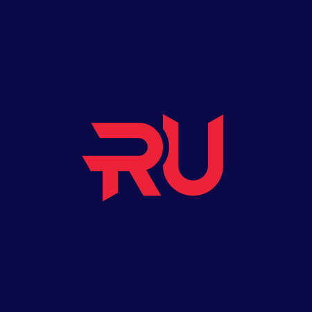 RU letters   design, vectorのイラスト素材