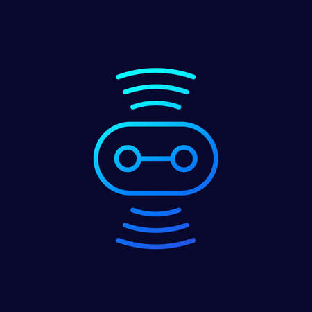 Sensor line icon for web and appsのイラスト素材