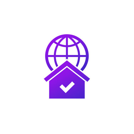 home network icon on whiteのイラスト素材