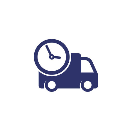 fast delivery icon with vanのイラスト素材