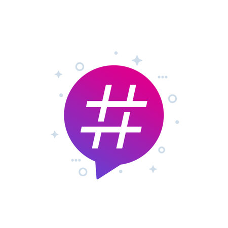 hashtag, trend topic vector iconのイラスト素材