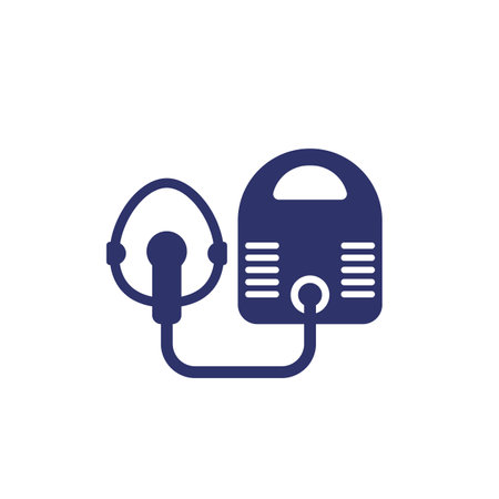 nebulizer icon on white, vectorのイラスト素材