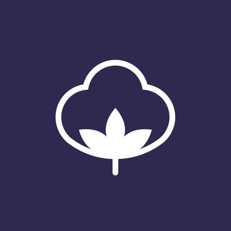 cotton icon or sign, vectorのイラスト素材