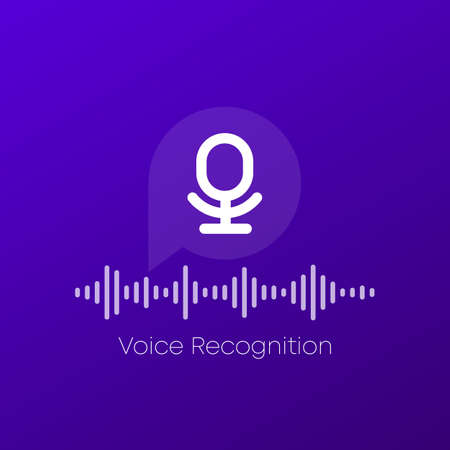 Voice and audio recognition vectorのイラスト素材