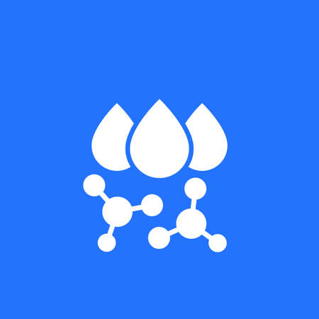 Acid drops icon with moleculesのイラスト素材