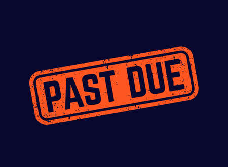 past due stamp on darkのイラスト素材
