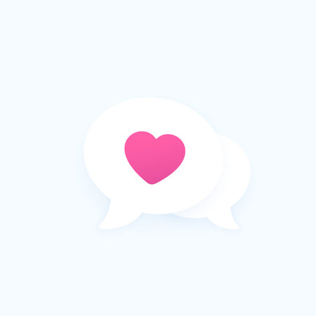 online love chat, dating app vector icon