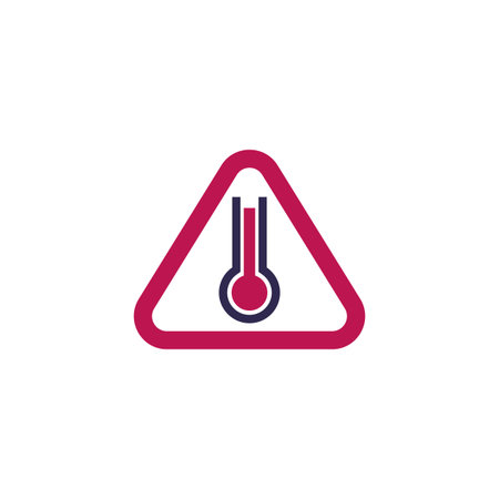 high temperature warning alert sign