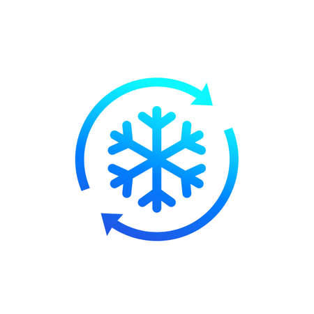 defrost icon with arrows, vectorのイラスト素材