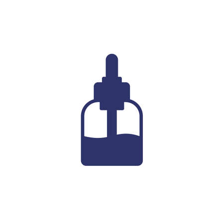 dropper bottle icon on whiteのイラスト素材