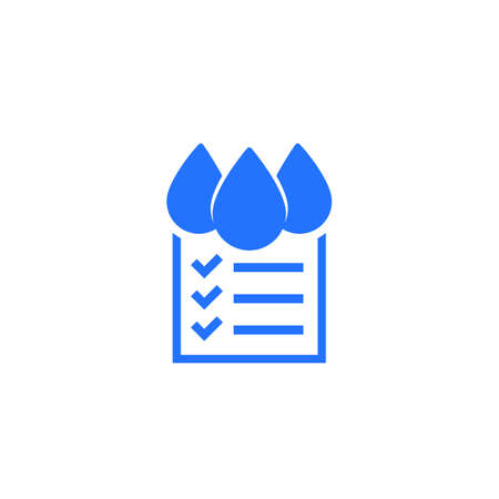 Water quality check icon on whiteのイラスト素材