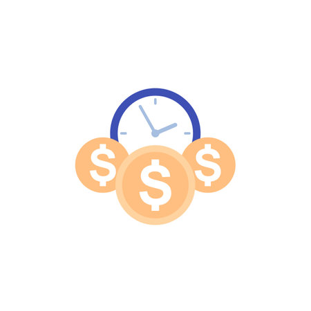 time and money vector iconのイラスト素材