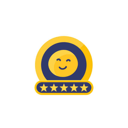 Customer review or high rating iconのイラスト素材