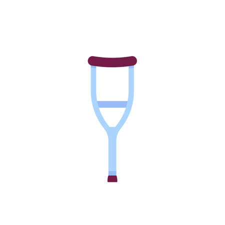 Crutch on white, vector iconのイラスト素材