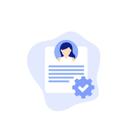 HR management, HRM vector iconのイラスト素材