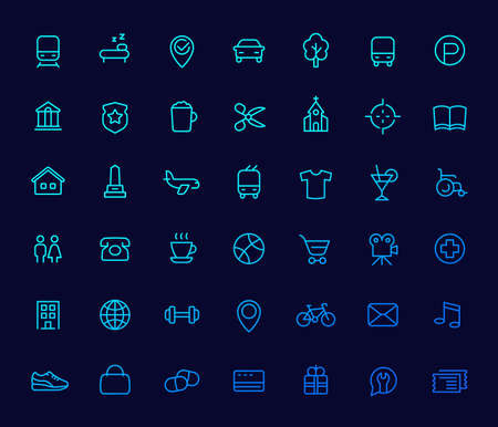 line icons set for maps, navigation apps, vectorの素材 [FY310167618419]