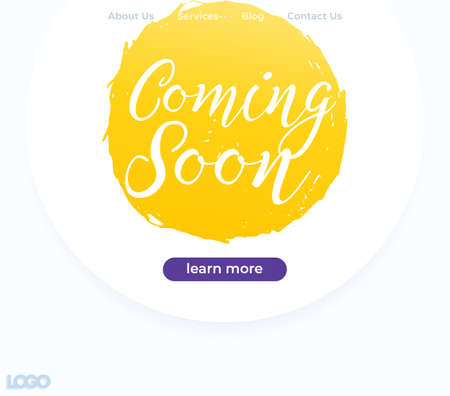 Coming Soon vector banner, website designのイラスト素材