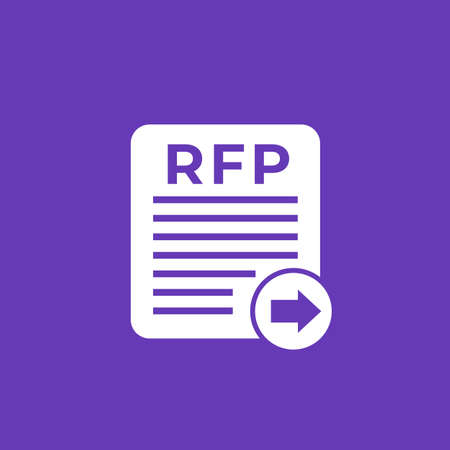 RFP, send request for proposal iconのイラスト素材