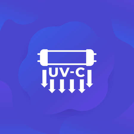 UV-C germicidal lamp icon, vectorのイラスト素材