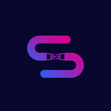 optic fiber bandwidth vector icon with cables