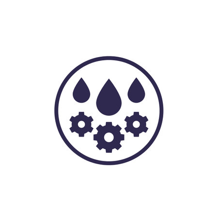 lubricant, oil drops vector iconのイラスト素材