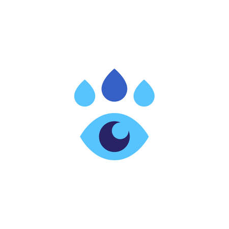 Eye drops vector icon on whiteのイラスト素材