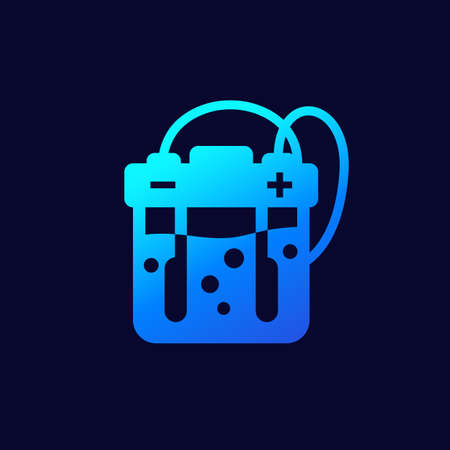 electrolysis icon for web, vectorのイラスト素材