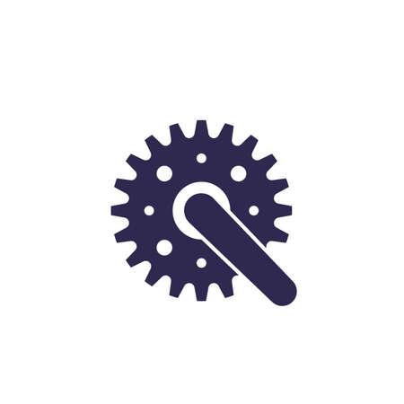 Bicycle crank icon on whiteのイラスト素材