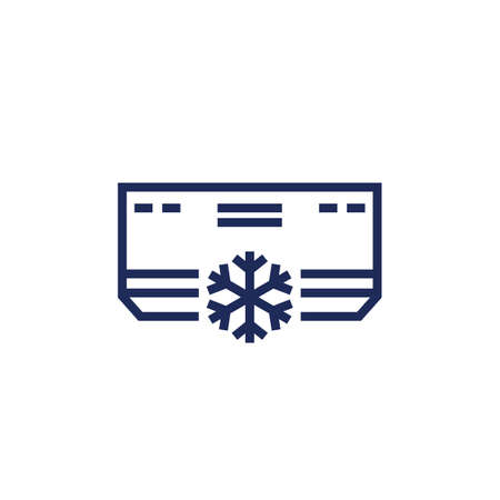 air conditioner, ac icon on whiteのイラスト素材