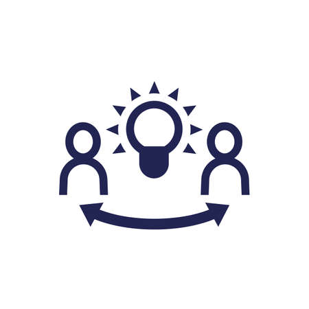 exchange of ideas icon on whiteのイラスト素材