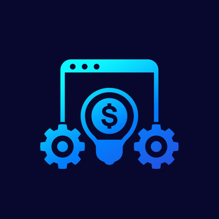 funding platform, project financing vector iconのイラスト素材