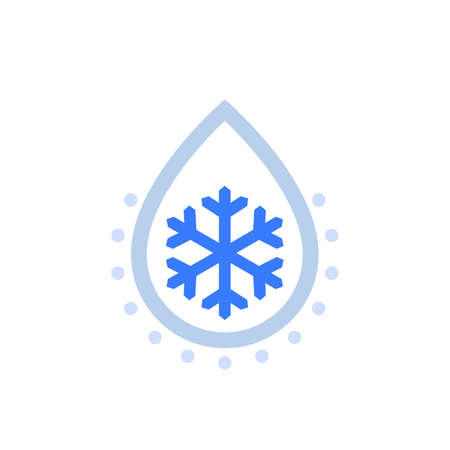 coolant drop icon on whiteのイラスト素材