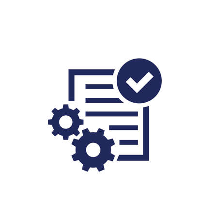 project complete icon on whiteのイラスト素材