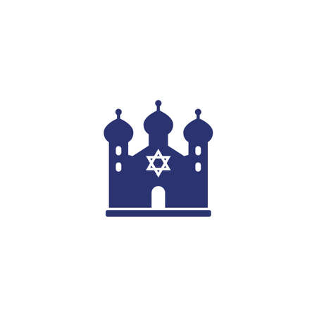 synagogue icon on white, vectorのイラスト素材