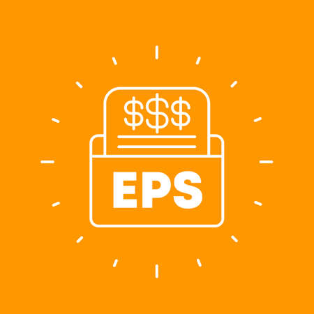 Earnings per share, financial outline iconのイラスト素材