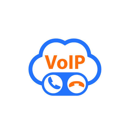 Voip calls vector icon on whiteのイラスト素材