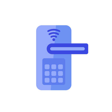 smart lock vector icon, flat vectorのイラスト素材