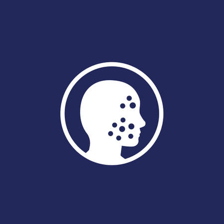 acne or rash vector iconのイラスト素材