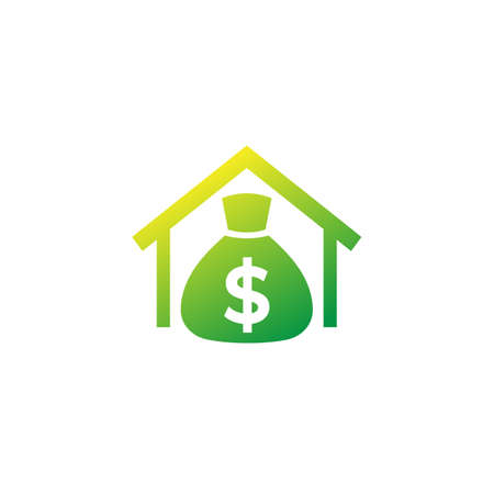 mortgage icon, house and moneyのイラスト素材