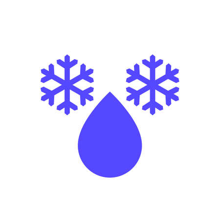 coolant drop icon, vector signのイラスト素材
