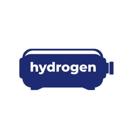 hydrogen storage, gas tank iconのイラスト素材