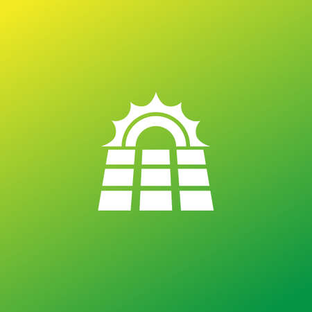 solar energy logo icon with panelのイラスト素材
