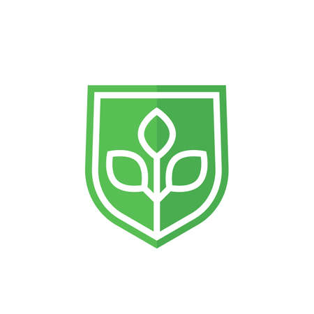 natural protection icon on whiteのイラスト素材