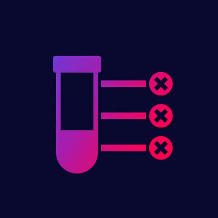 blood test, bad results, blood sample vector iconのイラスト素材